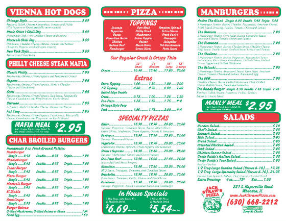 jack straws, jack straw's, pizza, pizzeria, delivery, deliver, delivers, menu, menus, coupon, coupons, wheaton, il, 60187, 60189, 60188, 60137, 60139, 60148, 60555, 60190, warrenville, glen ellyn, carol stream, lombard, glendale heights, winfield, lisle, west chicago, pizza wheaton, wheaton pizza, hamburger, cheeseburger, vienna beef, hot dog, bratwurst, fresh cut french fries, drive thru, carry out, fast food, restaurant, restaurants, local, near me, that deliver, lunch, dinner, open sunday 